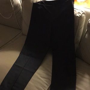 Theory black cotton cropped pants